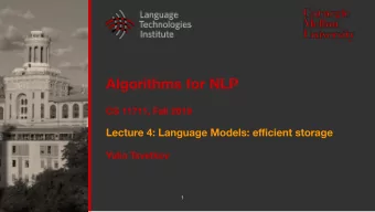 How to Build an LM  Good LMs need lots of n-grams!  [Brants et al, 2007]  Key function: map