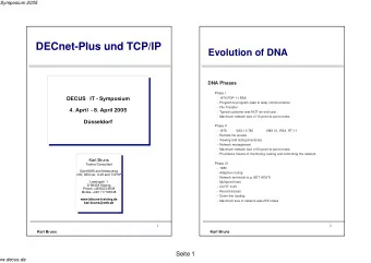 DECnet-Plus und TCP/IP  Evolution of DNA  DNA Phases  Phase I    DECUS   IT - Symposium  - 1976