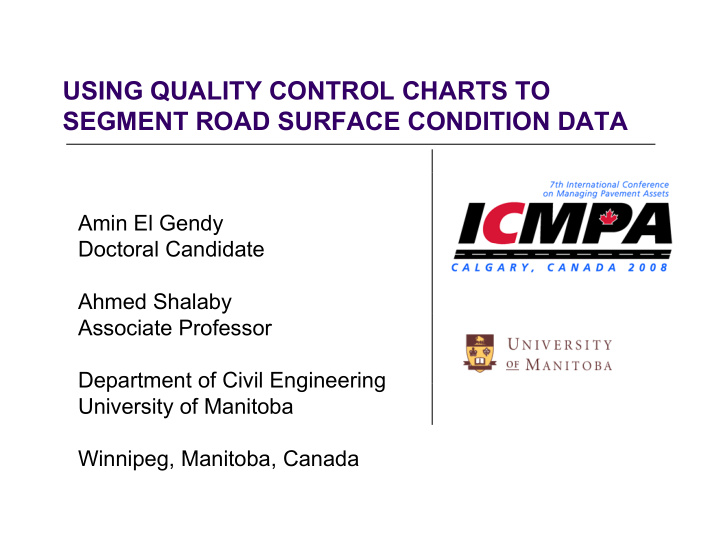 using quality control charts to segment road surface