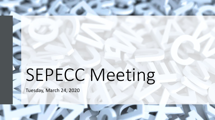 sepecc meeting