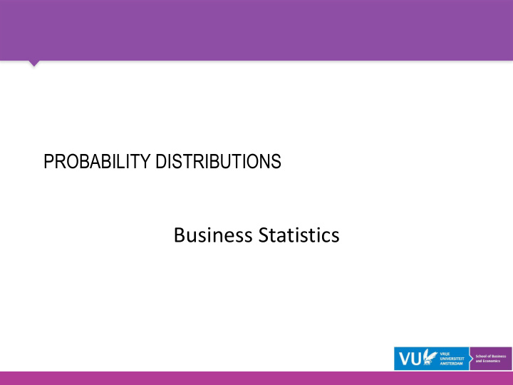business statistics contents
