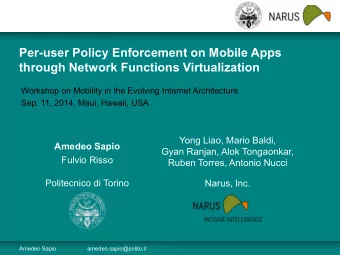 Per-user Policy Enforcement on Mobile Apps  through Network Functions Virtualization  Workshop on