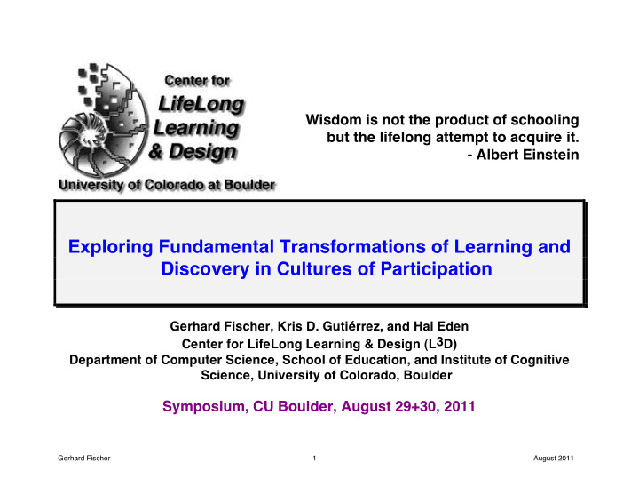 exploring fundamental transformations of learning and