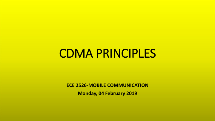 cdma principles