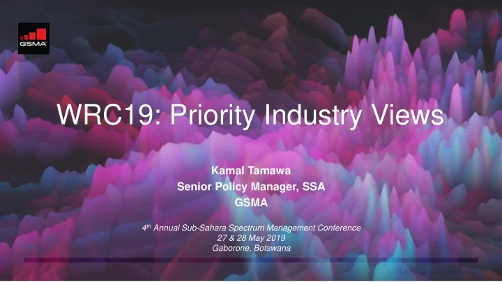 wrc19 priority industry views