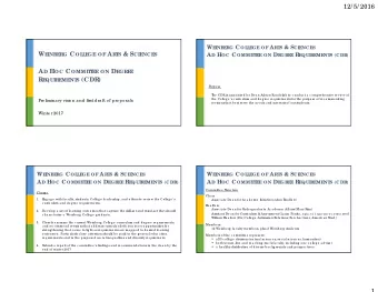 12/ 5/ 2016 W E G C OL GE OF A R S &amp; S CIE  INBE  R  L  E  T  NCE  S W E G C OL GE OF A R S