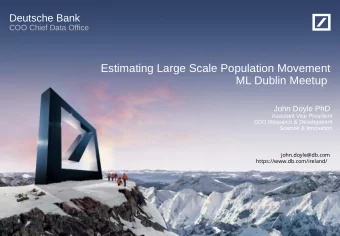 Estimating Large Scale Population Movement  ML Dublin Meetup  John Doyle PhD  Assistant Vice