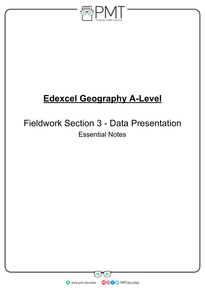 edexcel geography a level fieldwork section 3 data