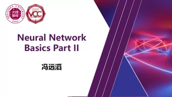 Neural Network  Basics Part II    Content  Image-to-image  Why fully convolutional?