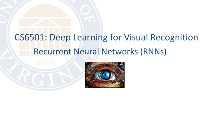 cs6501 deep learning for visual recognition