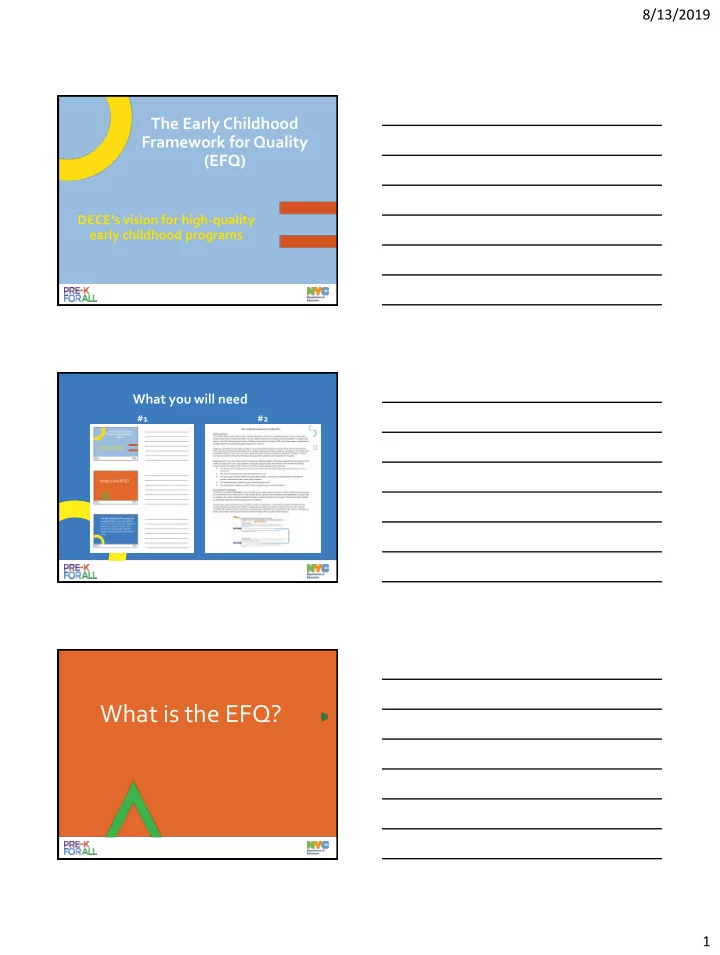 what is the efq