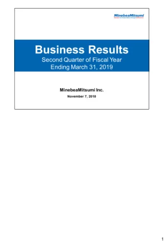 1  2  I would like to explain the consolidated financial results for second half of the fiscal year
