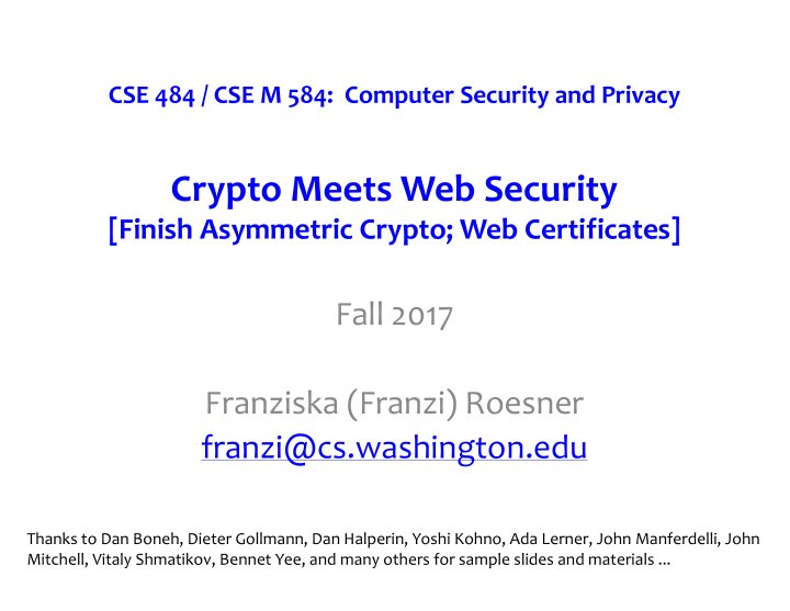 crypto meets web security