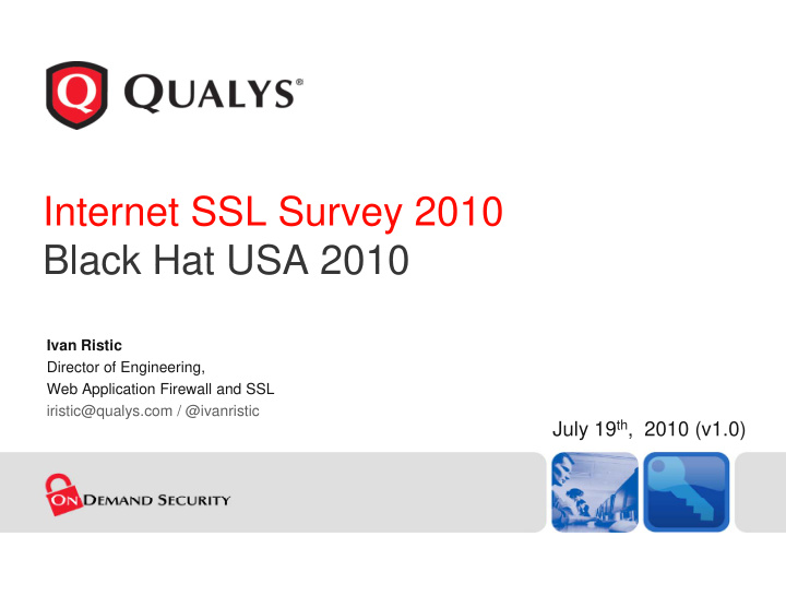 internet ssl survey 2010 black hat usa 2010 black hat usa