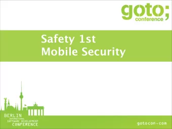 Safety 1st  Mobile Security  Markus Kopf | payleven  Mobile Threat &lt;script