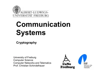 Communication  Systems  Cryptography  University of Freiburg  Computer Science  Computer Networks