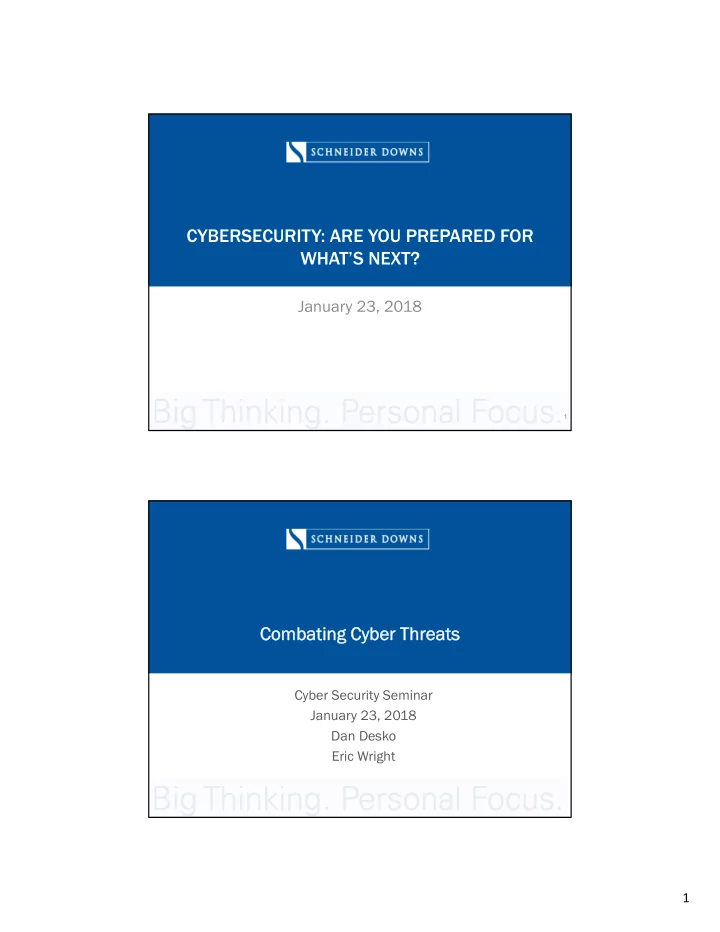 cybersecurity are you prepared for what s next