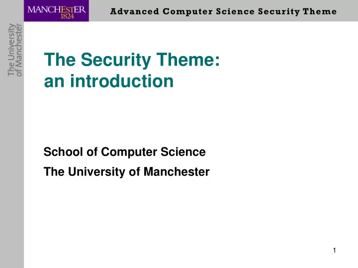the security theme