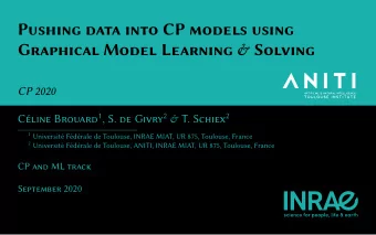 Pushing data into CP models using  Graphical Model Learning &amp; Solving  CP 2020  CP and ML track