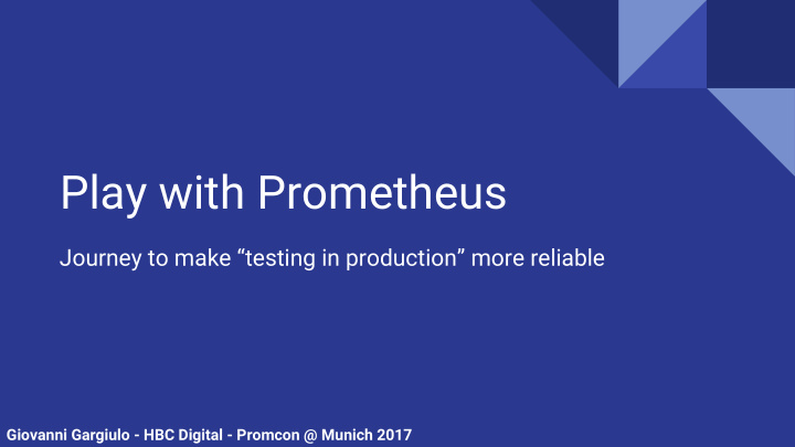 play with prometheus