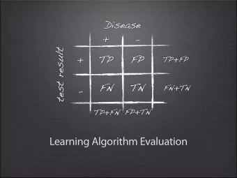Learning Algorithm Evaluation  Outline Why ?  Overfitting    How?  Holdout vs Cross-validation