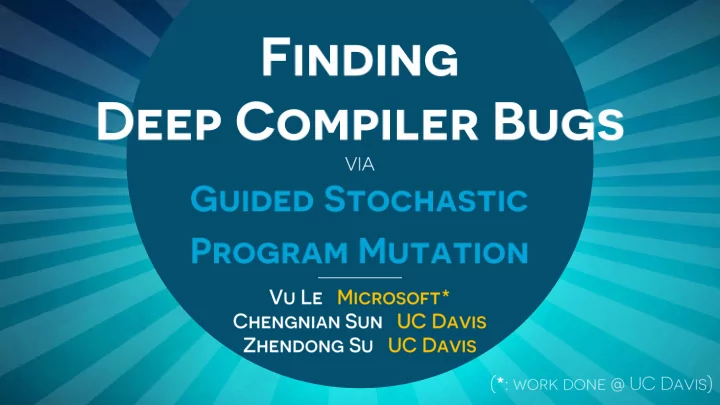 affect all software miscompilation bug