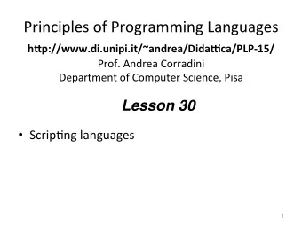Principles  of  Programming  Languages
