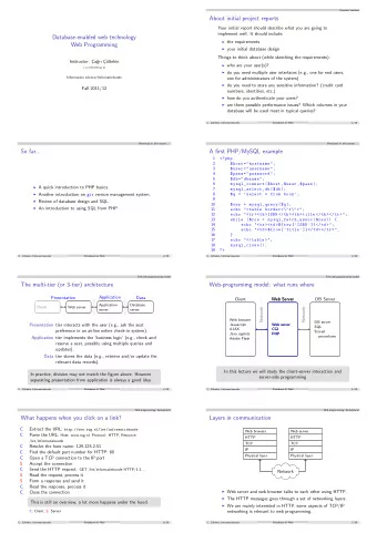 About initial project reports  Your initial report should describe what you are going to  implement