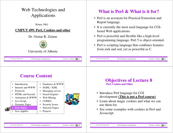 web technologies and what is perl what is it for