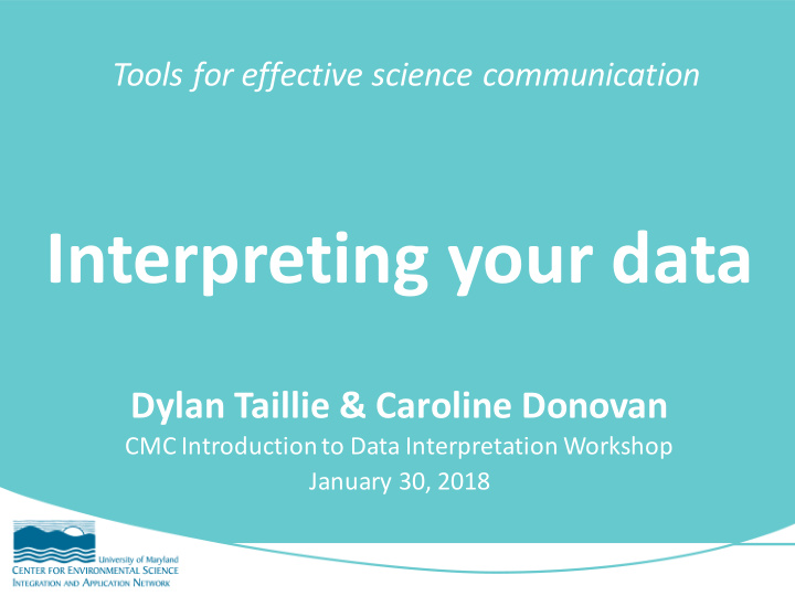 interpreting your data