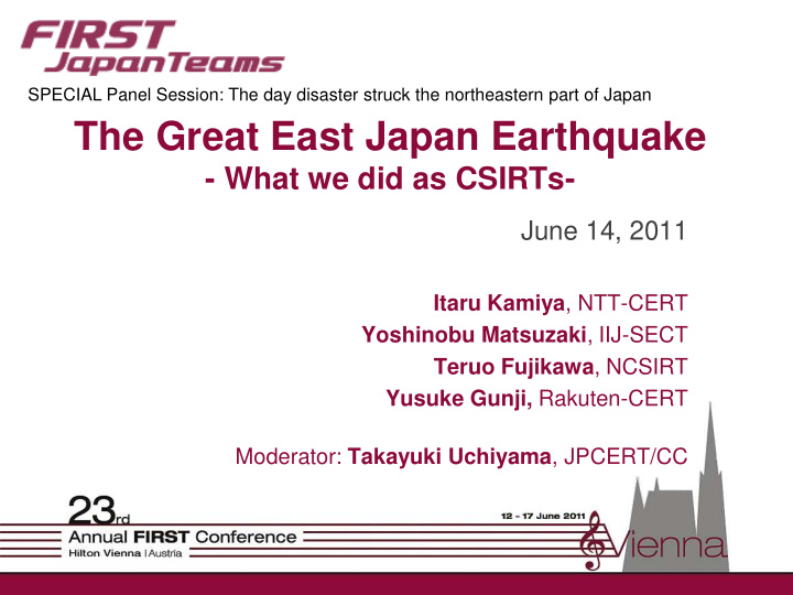 the great east japan earthquake