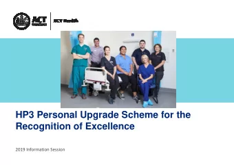 HP3 Personal Upgrade Scheme for the  Recognition of Excellence  2019 Information Session  1
