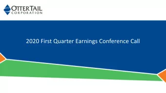 2020 First Quarter Earnings Conference Call  R  FORWARD-LOOKING STATEMENT  This presentation