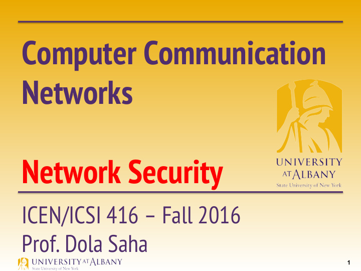 computer communication networks network security