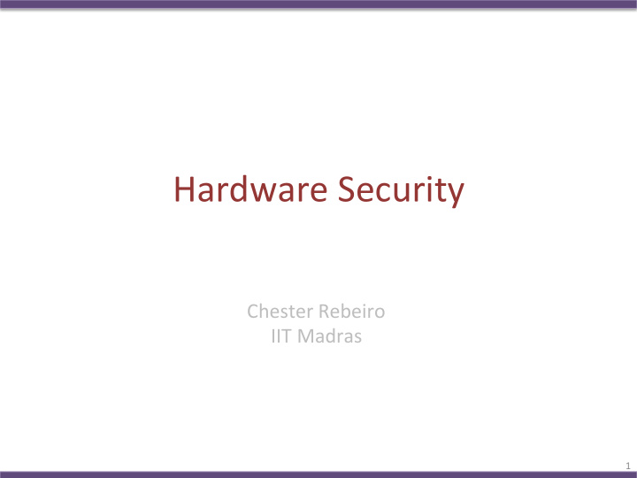 hardware security