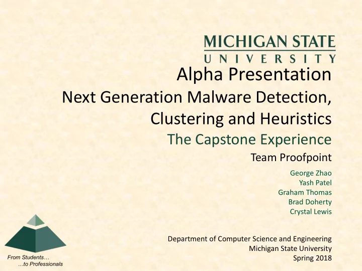 alpha presentation
