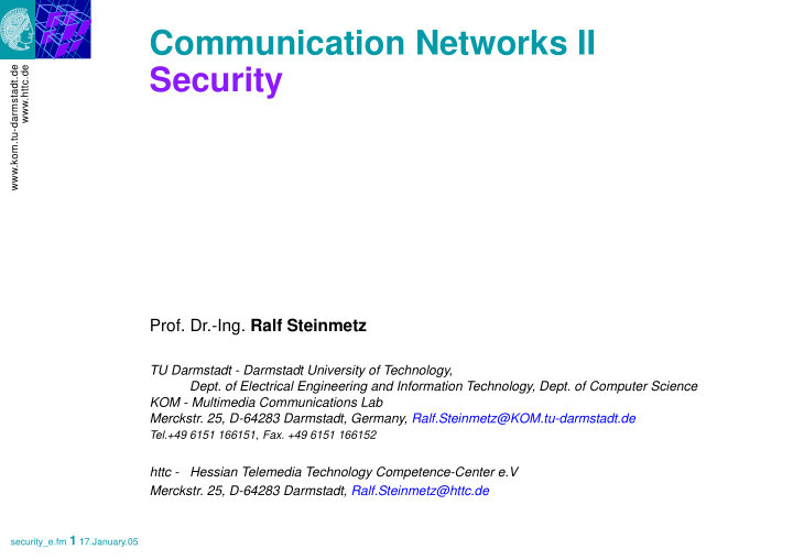 communication networks ii