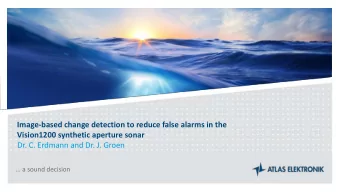 Image-based change detection to reduce false alarms in the  Vision1200 synthetic aperture sonar