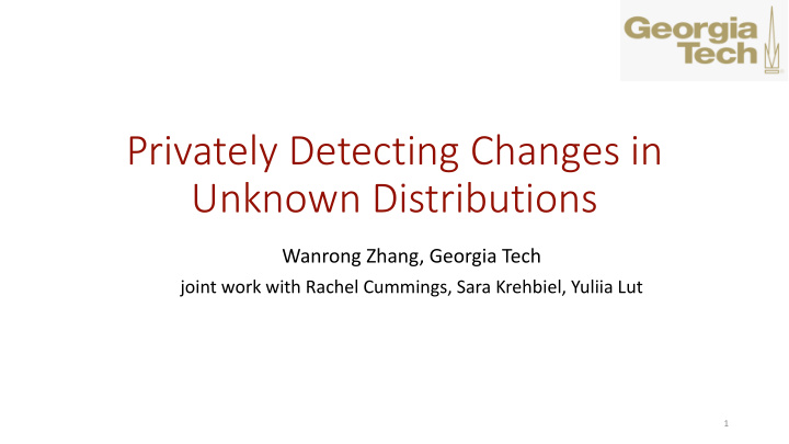 privately detecting changes in unknown distributions