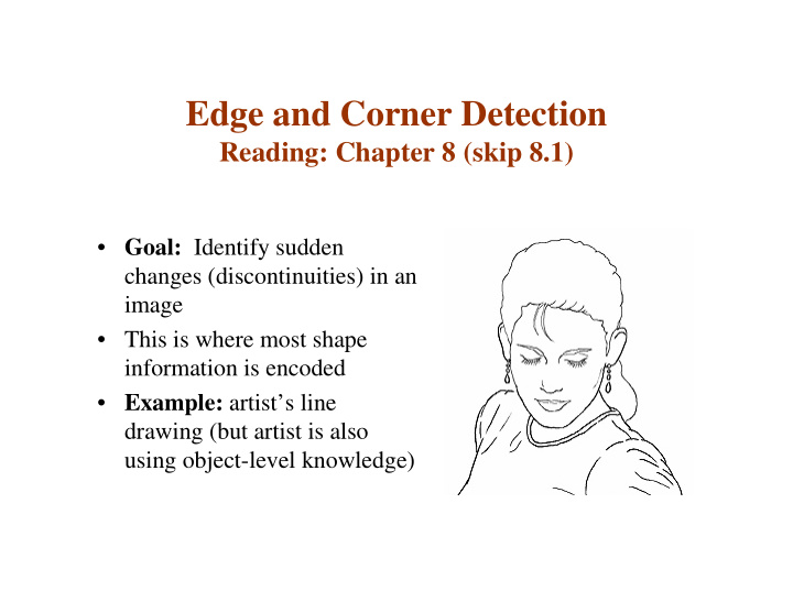 edge and corner detection