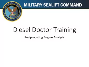 Diesel Doctor Training  Reciprocating Engine Analysis  Lear  earning O  g Objec  ectiv  ives  es