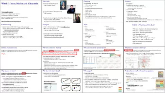 Week 1: Intro, Marks and Channels   6 weeks, Sep 15 - Oct 20   Instructor: Tamara Munzner