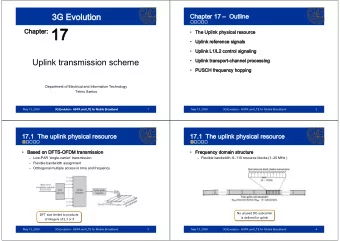 17  Chapter:   The Uplink physical resource   Uplink reference signals   Uplink L1/L2