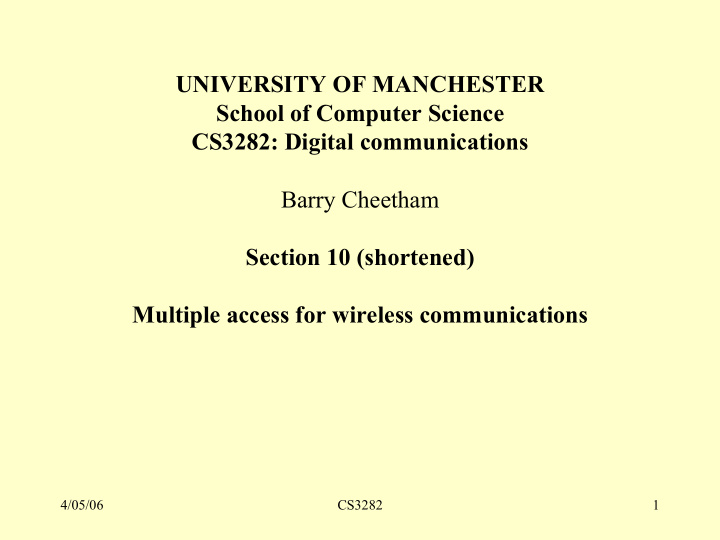 university of manchester school of computer science