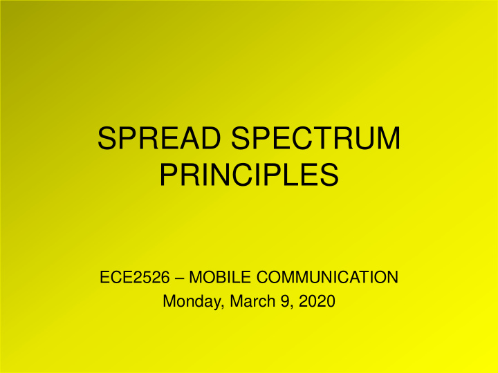 spread spectrum