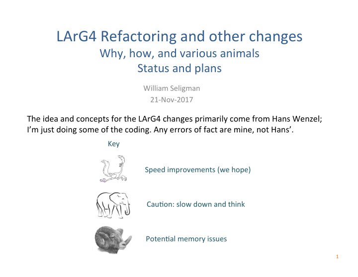 larg4 refactoring and other changes