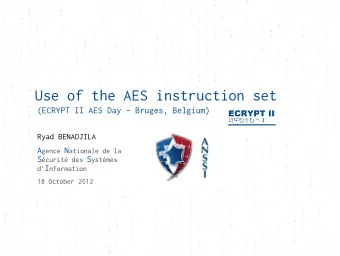 Use of the AES instruction set    ?