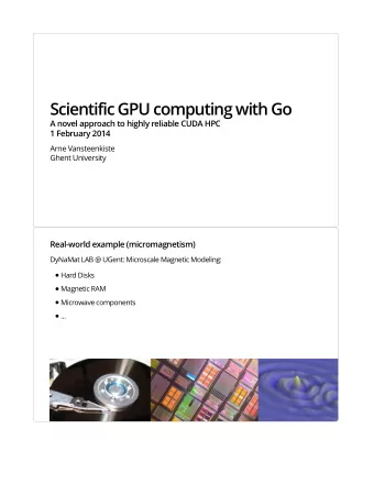 Scientific GPU computing with Go  A novel approach to highly reliable CUDA HPC  1 February 2014