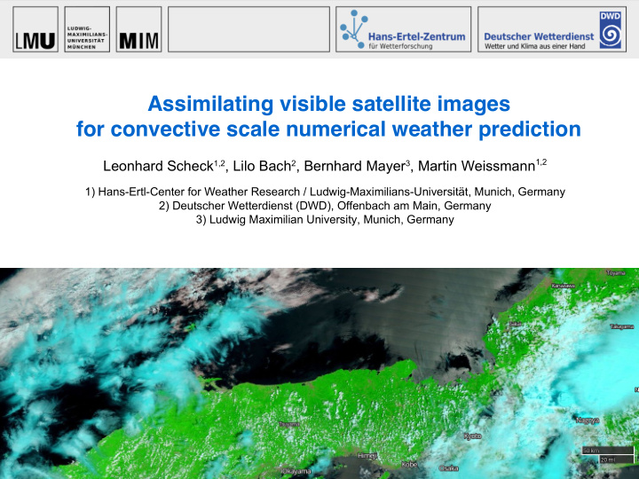 assimilating visible satellite images for convective