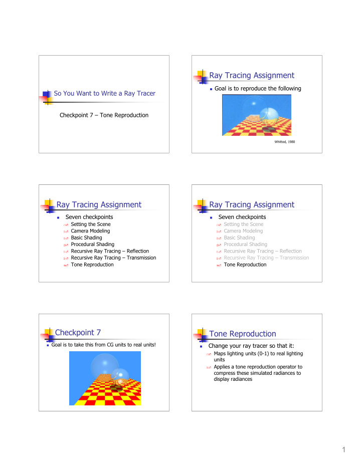 ray tracing assignment